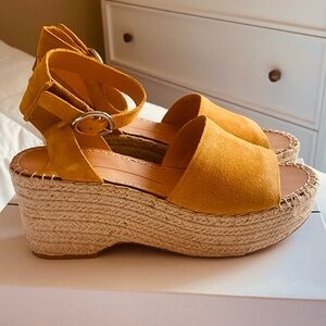 Dolce Vita Mustard Suede Wedges